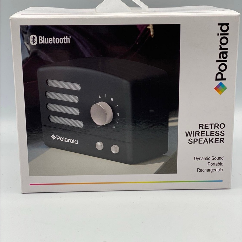 Polaroid Black and Silver Bluetooth Speaker